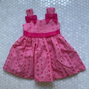 Girls 2T pink dress with bows